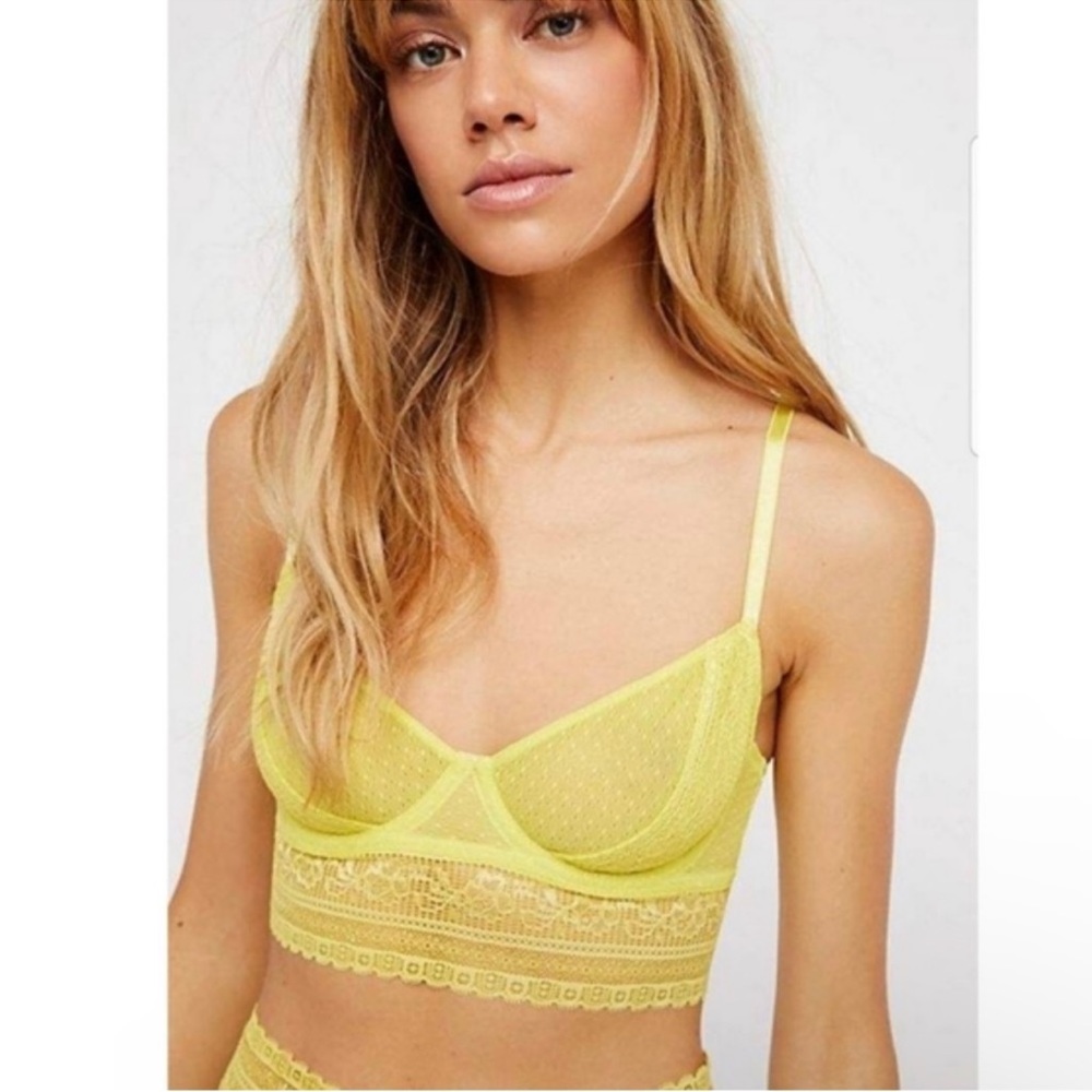Free People - Get Off My Cloud Bra in Citrus Yellow 36D